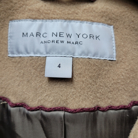 Andrew Marc New York Captive Wool Jacket Coat Camel Size 4 NWT $380 - Picture 14 of 16